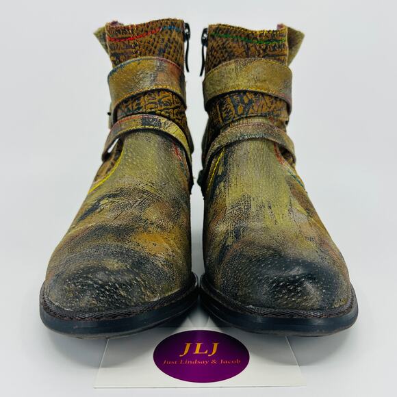 Spring Step L'Artiste Women's Shazzam Ankle Booties Camel Size 37 EU/ 6.5-7 US - Picture 2 of 11